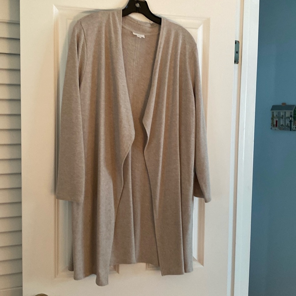 JJill open drape front cardigan. O